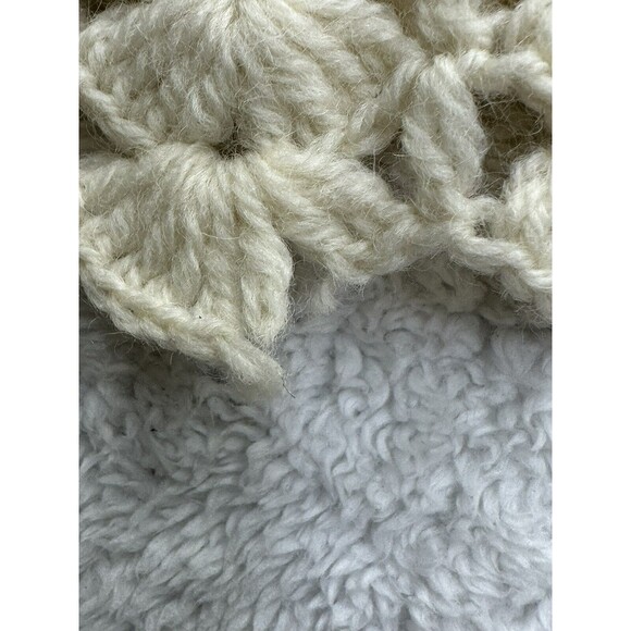 Tami Wool crochet Skirt British Crown Colony Of Hong Kong Cream 10 VTG *FLAWS* - Picture 8 of 16